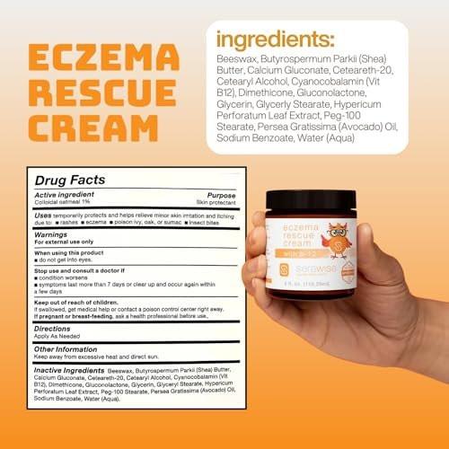 Serawise Ekzem Rettungscreme von Dr. Ana Maria Temple | Mit kolloidalem Hafermehl, Vitamin B12 & Johanniskraut | Für alle Altersgruppen geeignet | Duftfrei | 118 ml