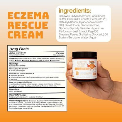 Serawise Ekzem Rettungscreme von Dr. Ana Maria Temple | Mit kolloidalem Hafermehl, Vitamin B12 & Johanniskraut | Für alle Altersgruppen geeignet | Duftfrei | 118 ml