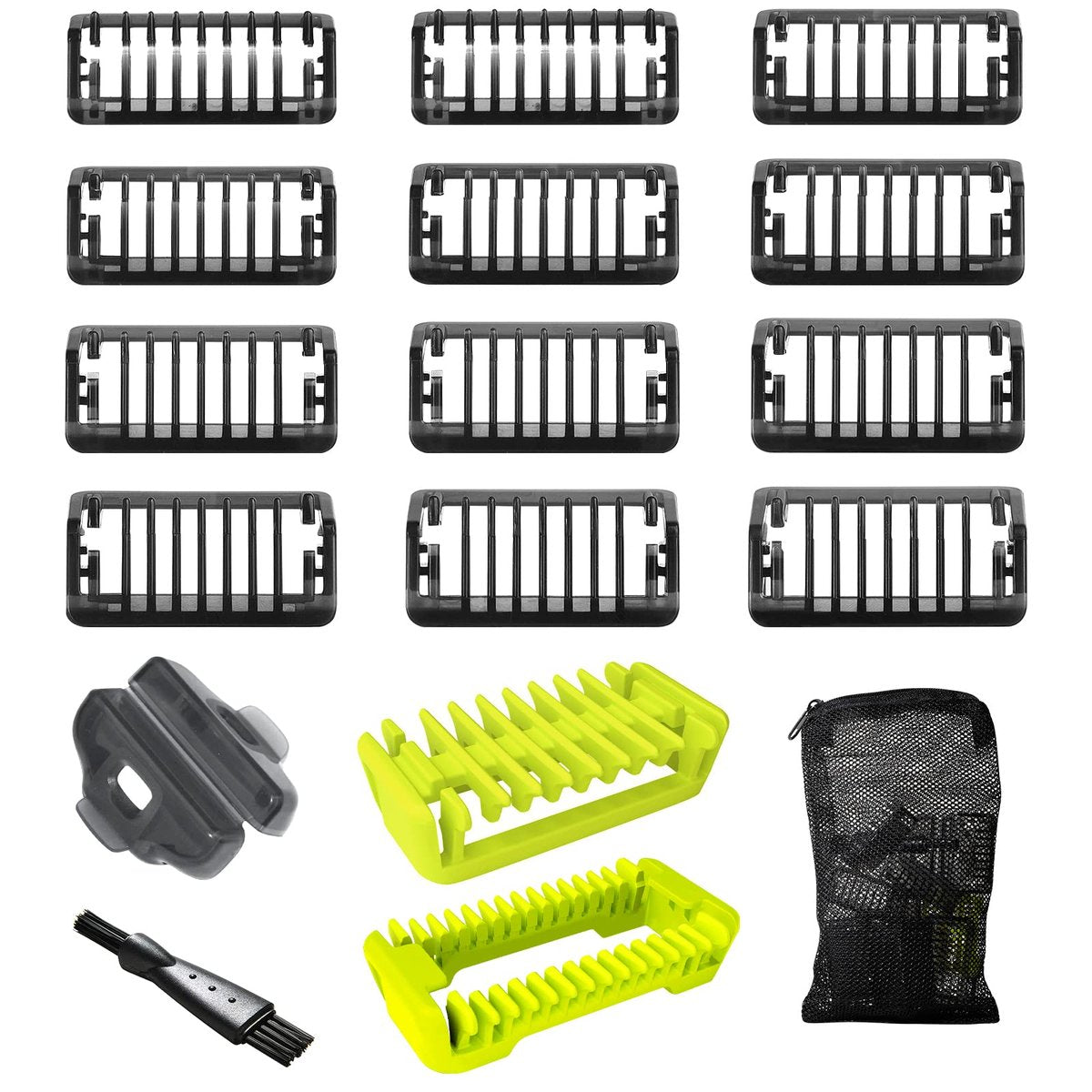 Haarschneidekamm Aufsätze 0,5/1/1,5/2/2,5/3/3,5/4/4,5/5/7/9 mm für Norelco Trimmer Rasiere, Hybrid Elektrotrimmer Aufsätze, 17-teilig