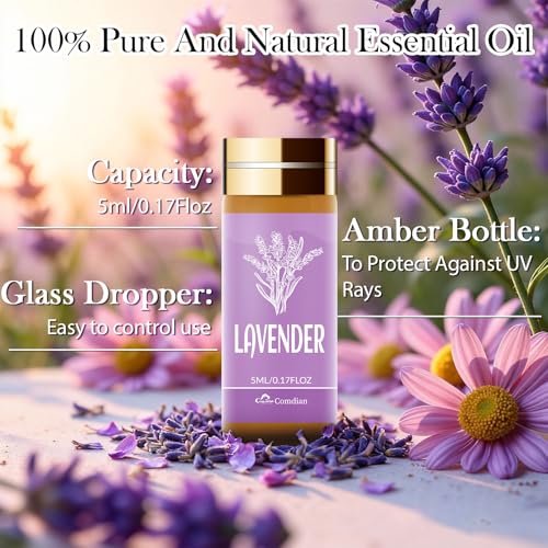 Ätherisches Öl-Set, 15 Stück Duft-Aromatherapie-Öle für Haut, Diffuser, Hauspflege, Luftbefeuchter, Wäsche, Kerzenherstellung – Teebaum, Sandelholz, Lavendel, Vanille, Pfefferminze und mehr (5 ml)