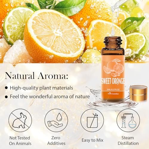 Ätherisches Öl-Set, 15 Stück Duft-Aromatherapie-Öle für Haut, Diffuser, Hauspflege, Luftbefeuchter, Wäsche, Kerzenherstellung – Teebaum, Sandelholz, Lavendel, Vanille, Pfefferminze und mehr (5 ml)