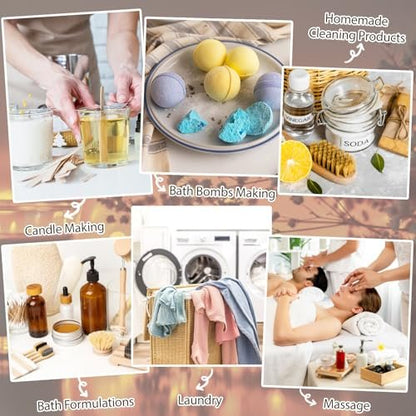 Ätherisches Öl-Set, 15 Stück Duft-Aromatherapie-Öle für Haut, Diffuser, Hauspflege, Luftbefeuchter, Wäsche, Kerzenherstellung – Teebaum, Sandelholz, Lavendel, Vanille, Pfefferminze und mehr (5 ml)
