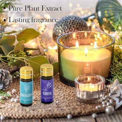 Ätherisches Öl-Set, 15 Stück Duft-Aromatherapie-Öle für Haut, Diffuser, Hauspflege, Luftbefeuchter, Wäsche, Kerzenherstellung – Teebaum, Sandelholz, Lavendel, Vanille, Pfefferminze und mehr (5 ml)