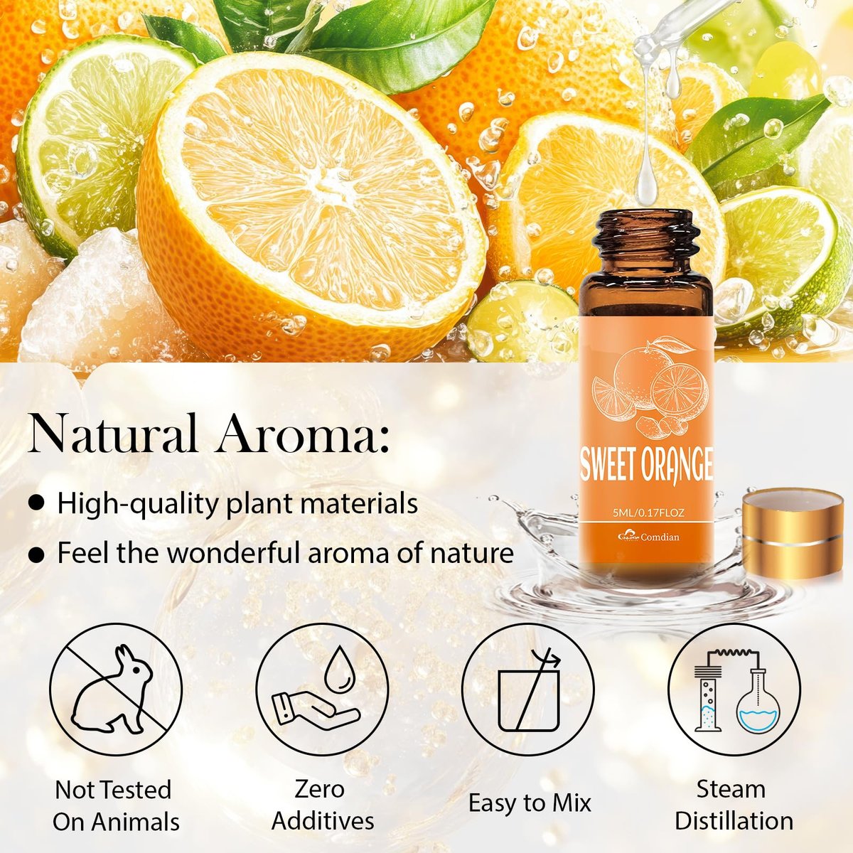 Ätherisches Öl-Set, 15 Stück Duft-Aromatherapie-Öle für Haut, Diffuser, Hauspflege, Luftbefeuchter, Wäsche, Kerzenherstellung – Teebaum, Sandelholz, Lavendel, Vanille, Pfefferminze und mehr (5 ml)