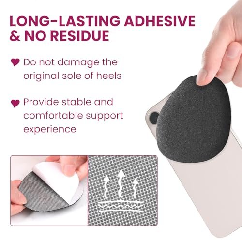Ball of Foot Cushion Metatarsal Pads – Anti-Rutsch Metatarsal-Polster für ganztägigen Komfort in High Heels, Sandalen, Brautschuhen (Schwarz, 4 Paare)