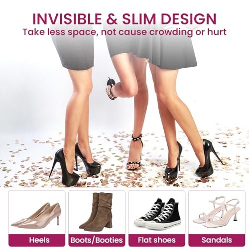 Ball of Foot Cushion Metatarsal Pads – Anti-Rutsch Metatarsal-Polster für ganztägigen Komfort in High Heels, Sandalen, Brautschuhen (Schwarz, 4 Paare)
