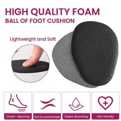 Ball of Foot Cushion Metatarsal Pads – Anti-Rutsch Metatarsal-Polster für ganztägigen Komfort in High Heels, Sandalen, Brautschuhen (Schwarz, 4 Paare)