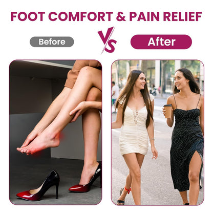 Ball of Foot Cushion Metatarsal Pads – Anti-Rutsch Metatarsal-Polster für ganztägigen Komfort in High Heels, Sandalen, Brautschuhen (Schwarz, 4 Paare)