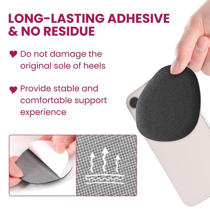 Ball of Foot Cushion Metatarsal Pads – Anti-Rutsch Metatarsal-Polster für ganztägigen Komfort in High Heels, Sandalen, Brautschuhen (Schwarz, 4 Paare)