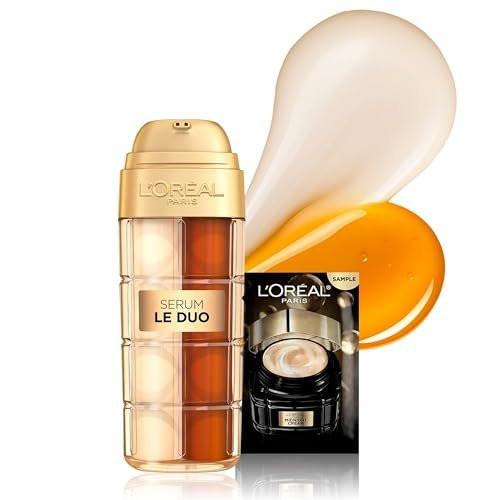 L'Oreal Paris Age Perfect Serum Le Duo – Aufhellendes, festigendes Anti-Aging Serum mit Kollagenpeptid, Niacinamid, Vitamin C und B3, 30 ml + Probe