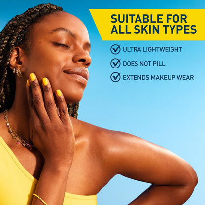 CeraVe Unsichtbarer Mineralischer Sonnenschutz SPF 50, Gesichtssonnencreme für empfindliche Haut mit Zinkoxid & Titandioxid, Vitamin E + Niacinamid + Ceramide, Ölfrei, Reisegröße 1,62 oz