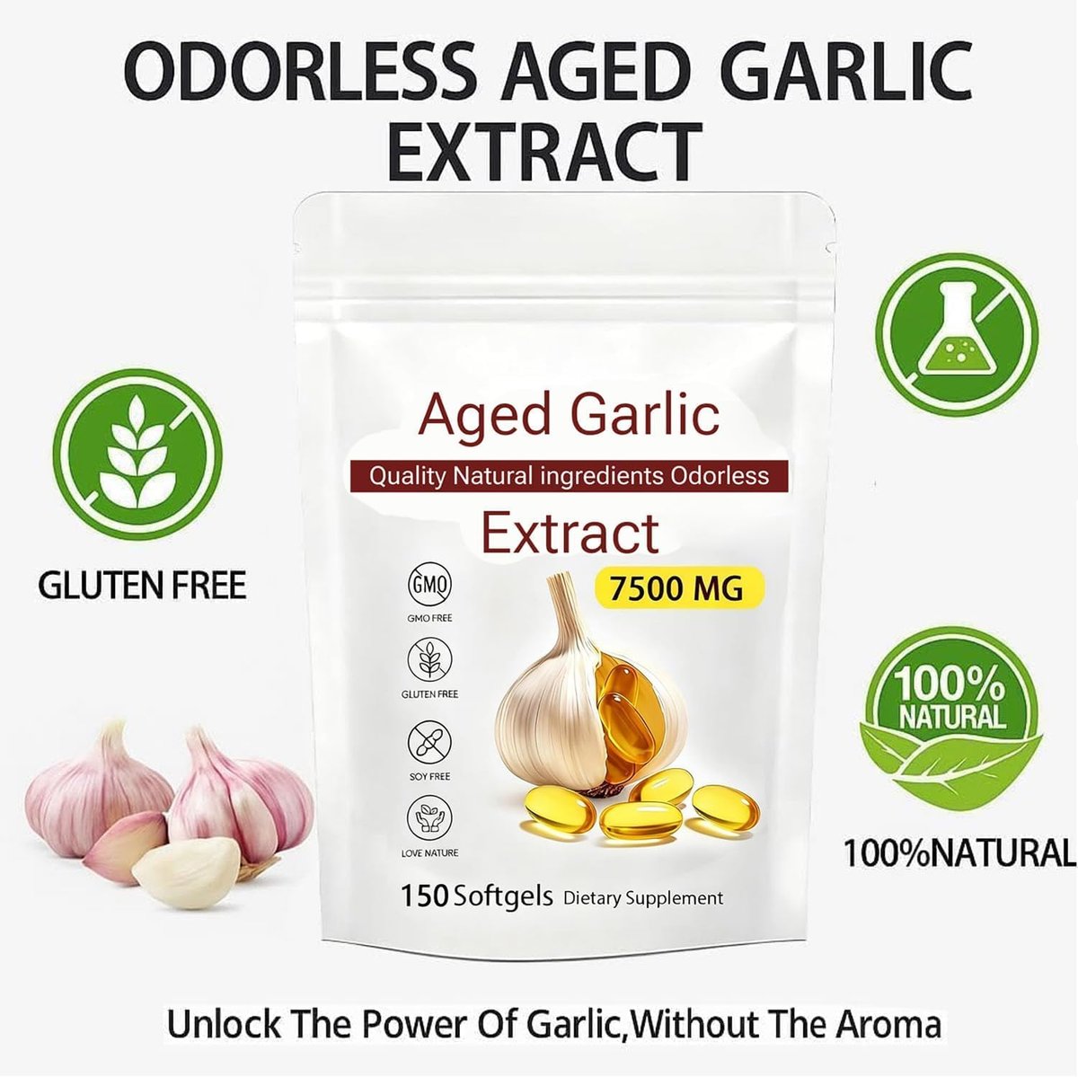 OYB Alter Knoblauch Extrakt - 7500mg Geruchlos (150 Kapseln)