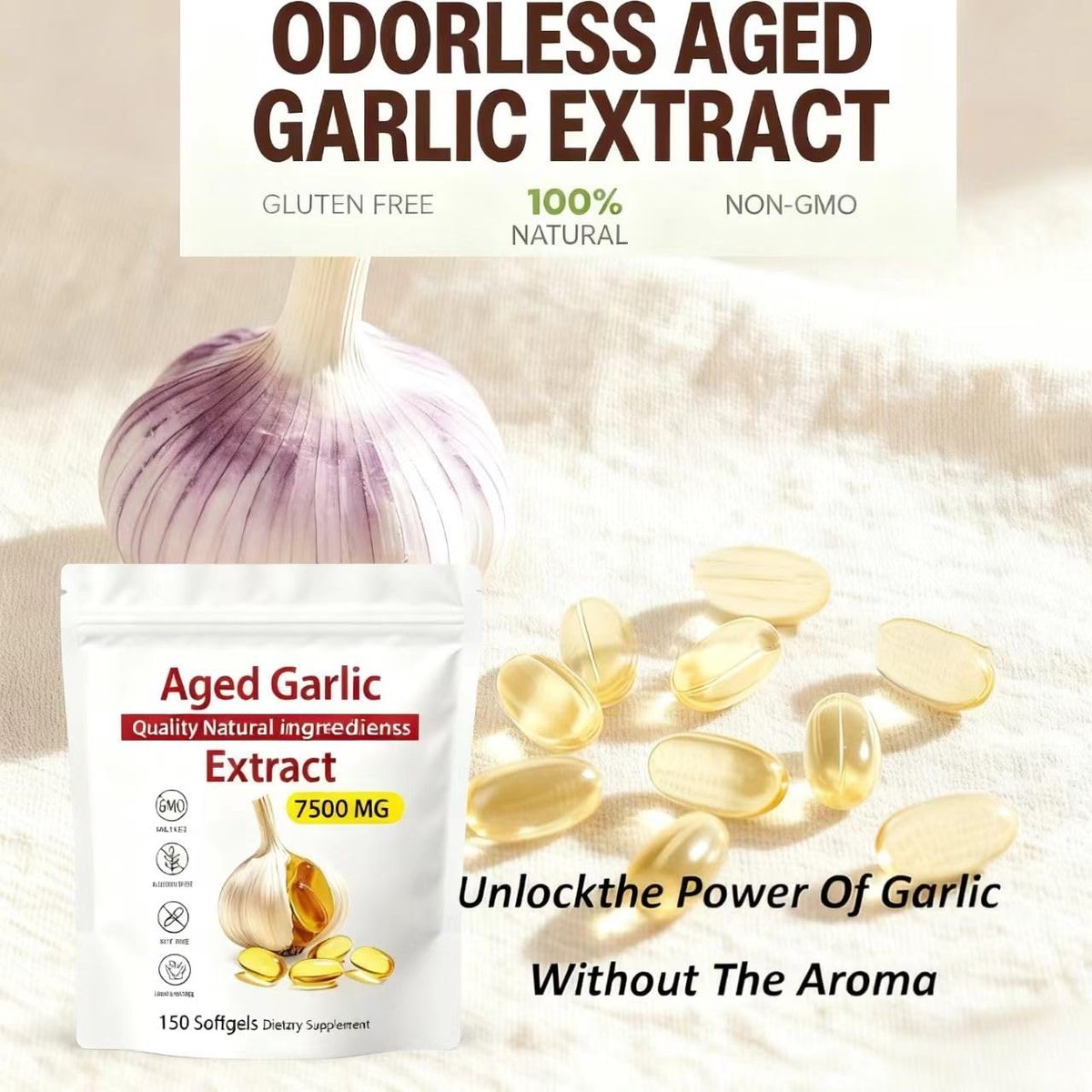 OYB Alter Knoblauch Extrakt - 7500mg Geruchlos (150 Kapseln)