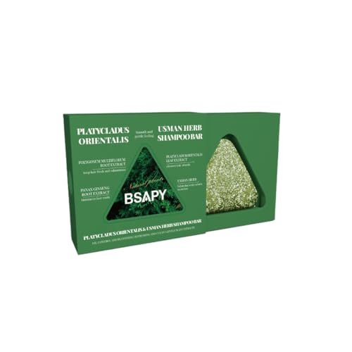 BSAPY Anti-Haarausfall Shampoo Bar – DHT-Blocker mit Polygonum, Ginseng & Teebaumöl, stärkt die Haarwurzeln, reduziert Haarausfall, für dünner werdendes Haar, pflanzliche Haarwuchs-Seife 120g