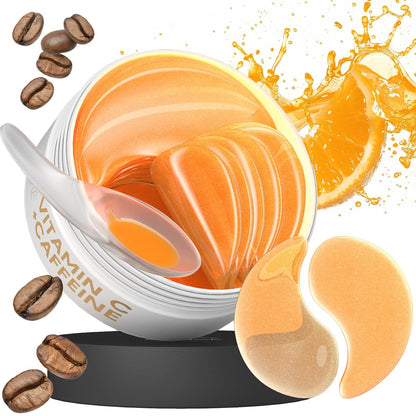 AURAE Vitamin C & Koffein Augenpads (30 Paare) – Anti-Schwellungen, Dunkle Ringe, Feuchtigkeitsspendend – Selbstpflege-Geschenk für Frauen