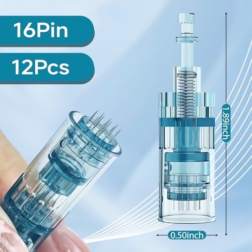 16-Pin Mikronadel-Microneedling-Pen-Ersatzkartuschen für Dr. Pen M8, 0,25 mm, 12 Stück
