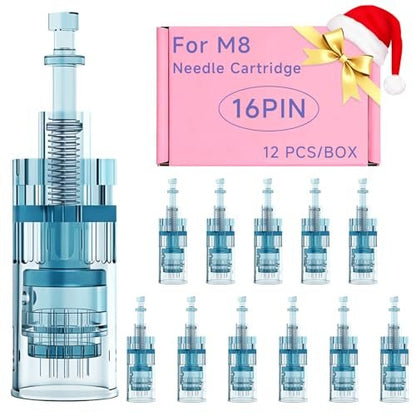 16-Pin Mikronadel-Microneedling-Pen-Ersatzkartuschen für Dr. Pen M8, 0,25 mm, 12 Stück