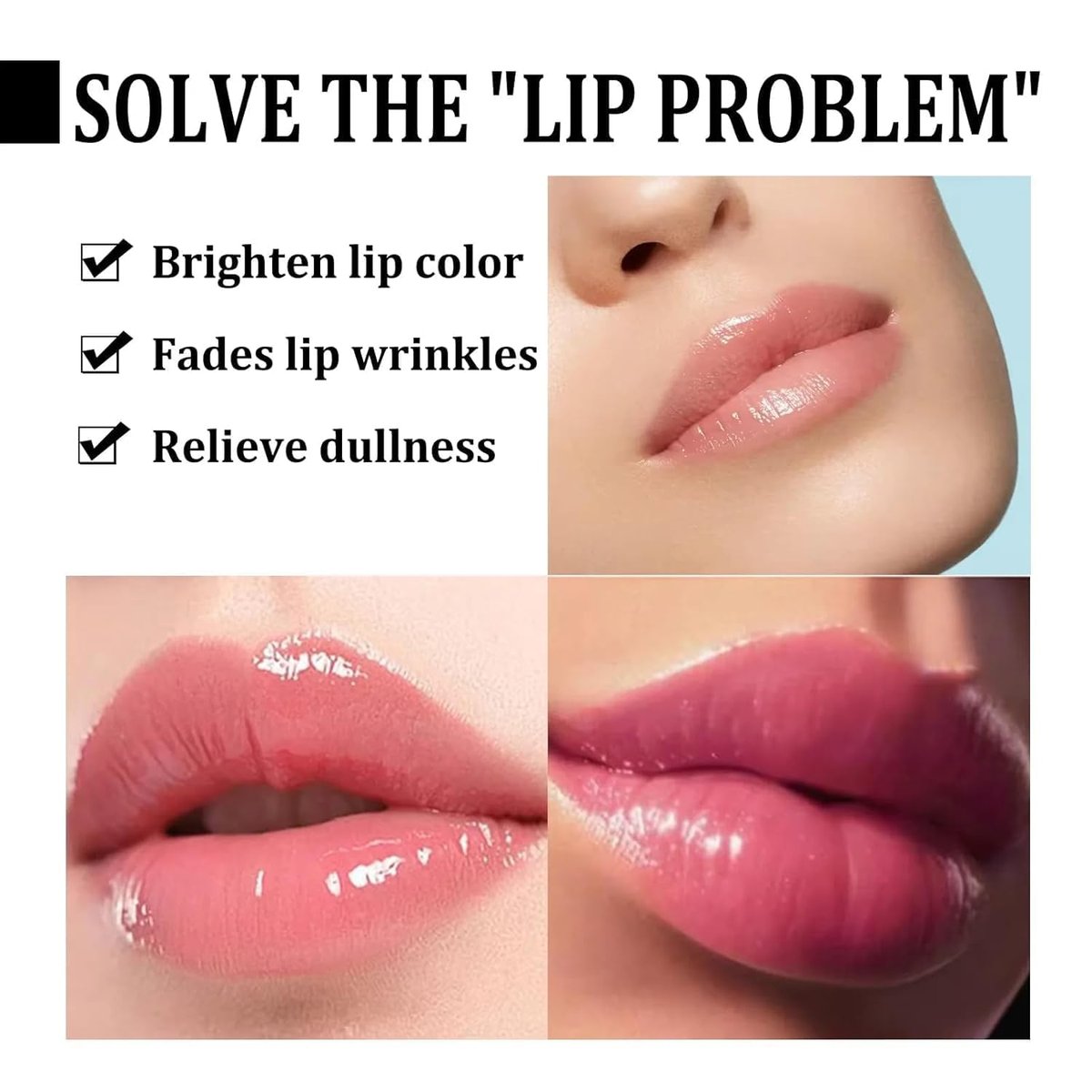 Collagen Lip Booster Plumping Serum – Lippenpflege für vollere, glatte Lippen mit Hyaluronsäure, Anti-Falten & Anti-Pigmentierung, 60 ml