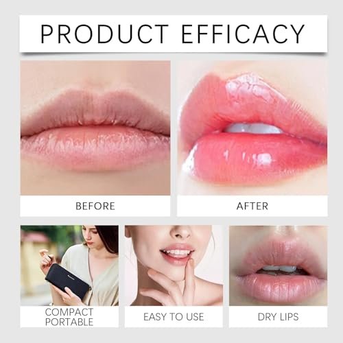 Collagen Lip Booster Plumping Serum – Lippenpflege für vollere, glatte Lippen mit Hyaluronsäure, Anti-Falten & Anti-Pigmentierung, 60 ml