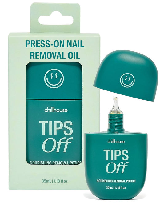 Chillhouse Nagelkleber Entferner – Sanfte Nagelkleber Lösung mit Distelöl, Jojobaöl & Orangenöl – 1,18 fl oz