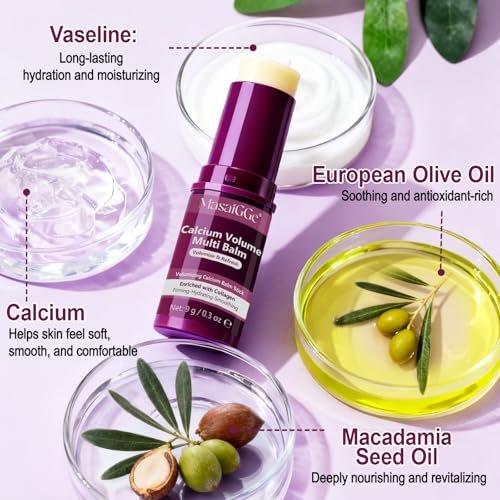 Meifenla Calcium Multi Balm Stick – Kollagen-Feuchtigkeitsstick für Gesicht, Augen und Hals, hydratisierend & festigend für alle Hauttypen