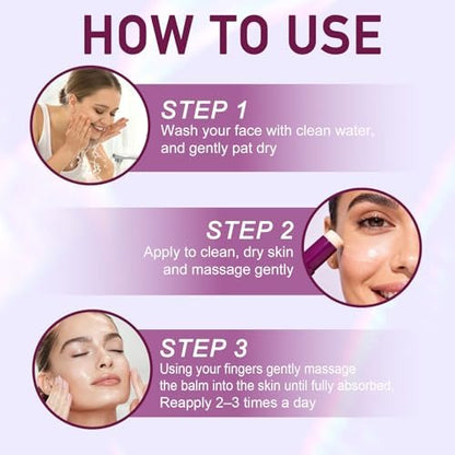 Meifenla Calcium Multi Balm Stick – Kollagen-Feuchtigkeitsstick für Gesicht, Augen und Hals, hydratisierend & festigend für alle Hauttypen
