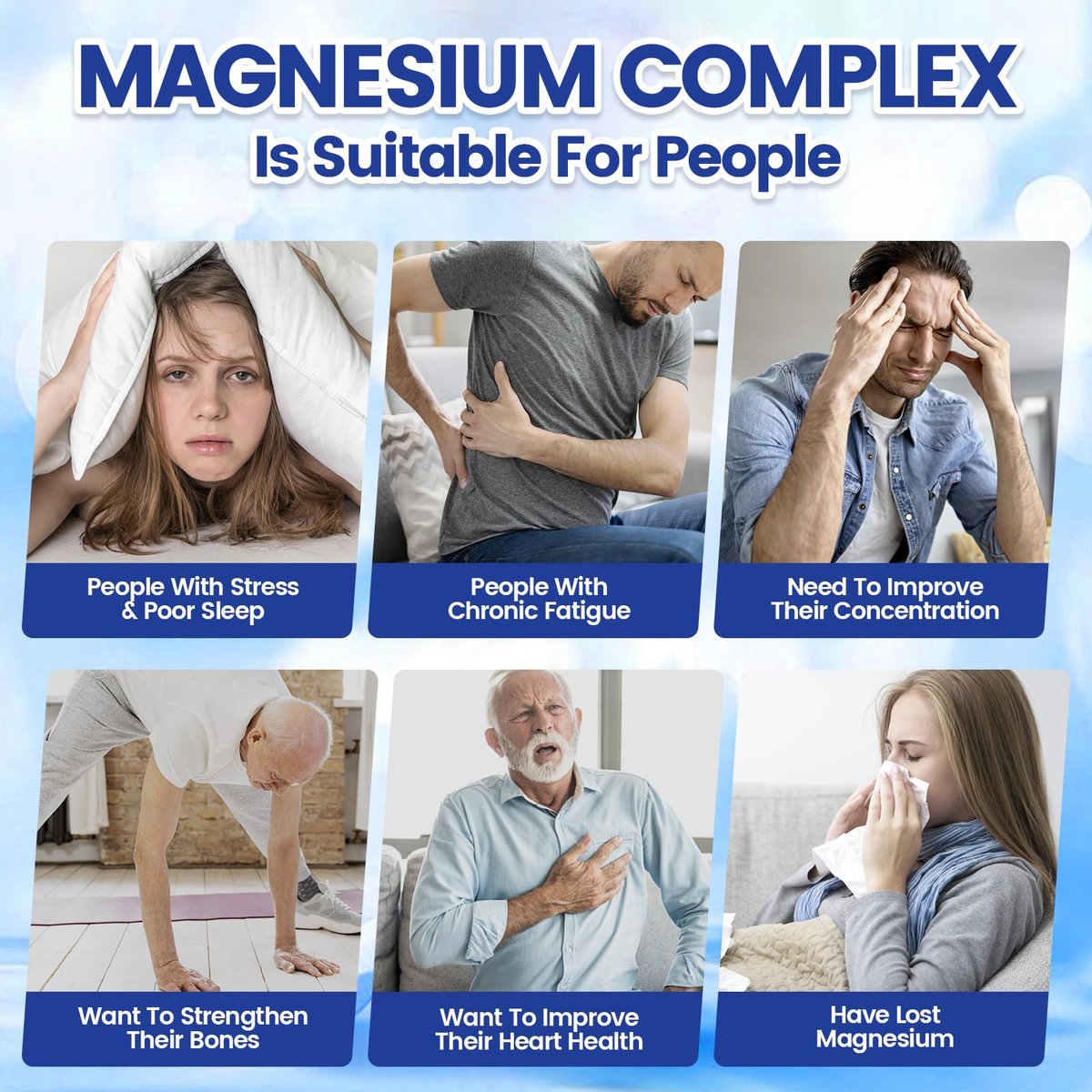 1000mg Magnesium Komplex für Frauen & Männer* – 8 elementare Magnesiumformen (Glycinat, Citrat, Malat, Taurat, Oxid, Carbonat, Aspartat, Orotat) für Knochen, Muskeln, Erholung, Energie – vegan, 90 Kapseln