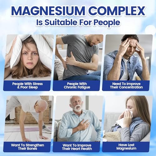 1000mg Magnesium Komplex für Frauen & Männer* – 8 elementare Magnesiumformen (Glycinat, Citrat, Malat, Taurat, Oxid, Carbonat, Aspartat, Orotat) für Knochen, Muskeln, Erholung, Energie – vegan, 90 Kapseln