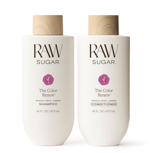 Raw Sugar Shampoo und Conditioner Set – The Color Renew Hair Care Duo, 16 Fl Oz (2 Produkte) – Farbschutz, erneuernde Haarpflege, ohne SLS/SLES & Parabene, vegan