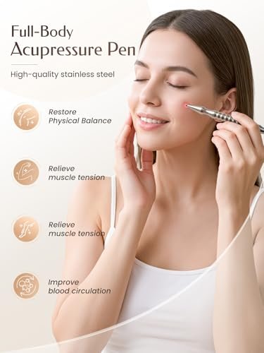 Akupressurstift aus Edelstahl – Premium Akupressur-Pen zur Muskelentspannung und Schmerzlinderung, manuelles Reflexzonen-Werkzeug