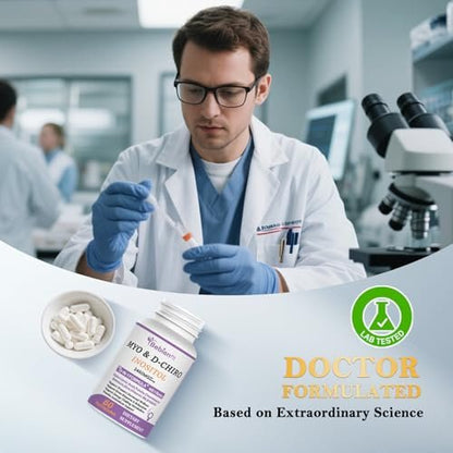 Bebien fit 13-in-1 Myo-Inositol & D-Chiro-Inositol für Frauen, 2460 mg – 40:1 Verhältnis mit Alpha-Liponsäure, Folsäure, Mönchspfeffer, Magnesium – 60 vegane Kapseln