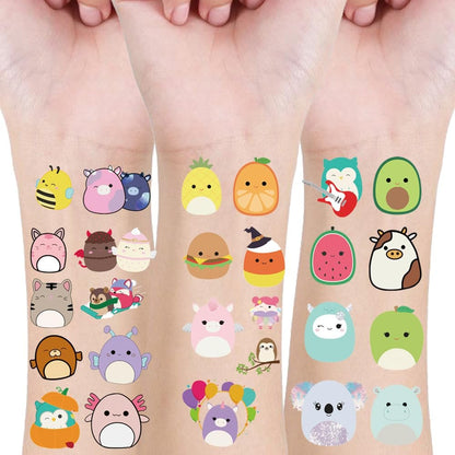 70-teiliges Set Niedliche Tiermotive Temporäre Tattoos für Partyzubehör, Körperkunst-Aufkleber, Tattoo-Aufkleber für Geburtstagsfeier-Goodie-Bags