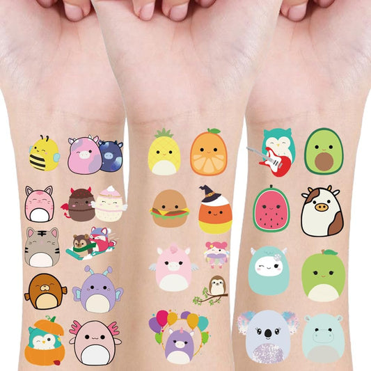 70-teiliges Set Niedliche Tiermotive Temporäre Tattoos für Partyzubehör, Körperkunst-Aufkleber, Tattoo-Aufkleber für Geburtstagsfeier-Goodie-Bags