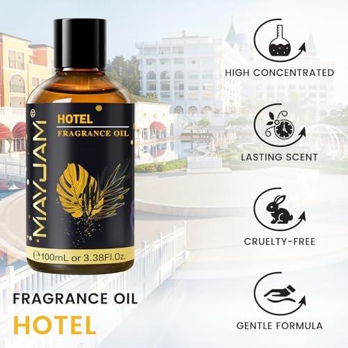 MAYJAM Hotel Duftöl Essential Oil 3,38 Fl Oz – Lang anhaltender Raumduft für Diffuser, Seifen- und Kerzenherstellung – 100 ml