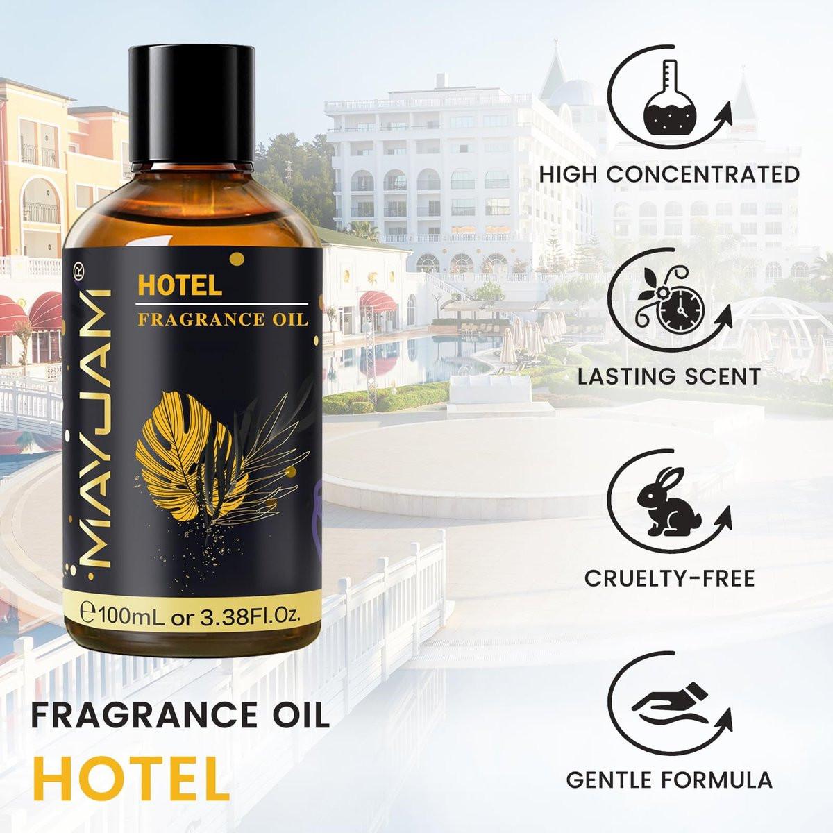 MAYJAM Hotel Duftöl Essential Oil 3,38 Fl Oz – Lang anhaltender Raumduft für Diffuser, Seifen- und Kerzenherstellung – 100 ml
