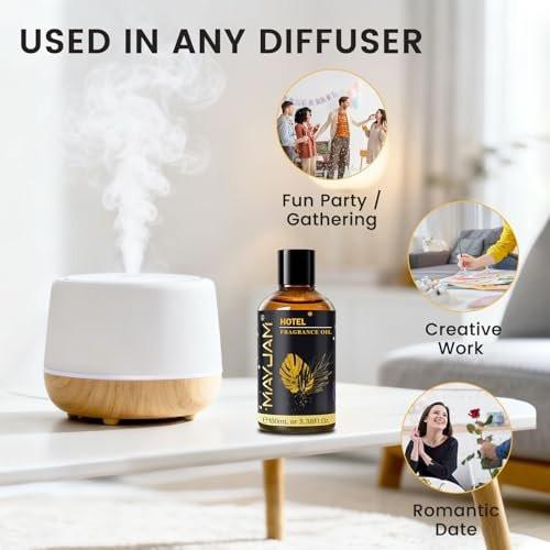 MAYJAM Hotel Duftöl Essential Oil 3,38 Fl Oz – Lang anhaltender Raumduft für Diffuser, Seifen- und Kerzenherstellung – 100 ml