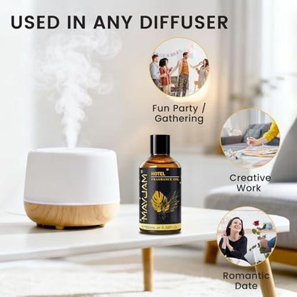MAYJAM Hotel Duftöl Essential Oil 3,38 Fl Oz – Lang anhaltender Raumduft für Diffuser, Seifen- und Kerzenherstellung – 100 ml