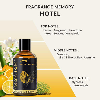 MAYJAM Hotel Duftöl Essential Oil 3,38 Fl Oz – Lang anhaltender Raumduft für Diffuser, Seifen- und Kerzenherstellung – 100 ml