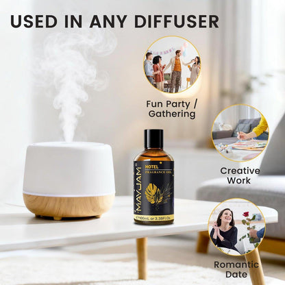 MAYJAM Hotel Duftöl Essential Oil 3,38 Fl Oz – Lang anhaltender Raumduft für Diffuser, Seifen- und Kerzenherstellung – 100 ml