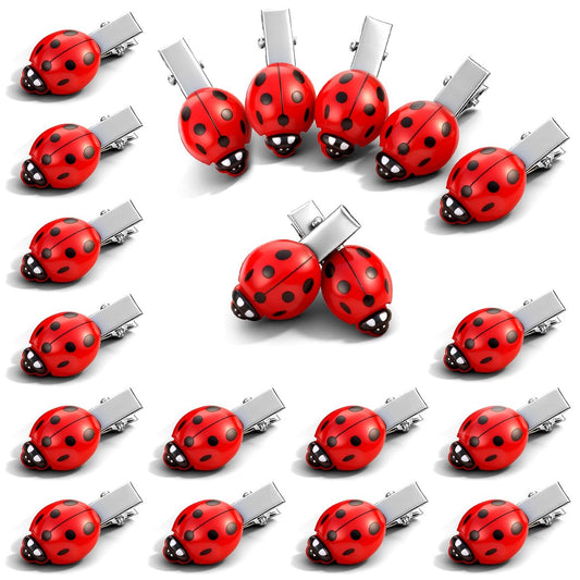 20 Marienkäfer-Haarklammern – Süße Animal Hair Clips für Mottopartys und Kostüme