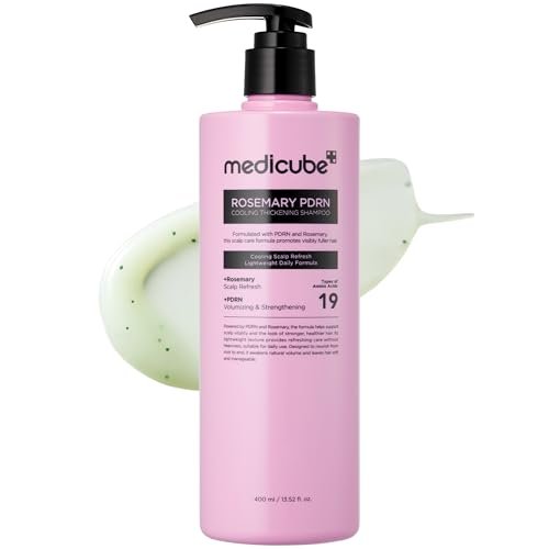 medicube Rosemary PDRN Clarifying Thickening Shampoo | Kühlendes, klärendes Pflegeshampoo für dünner werdendes, schwaches & schuppiges Haar | Aminosäurekomplex für stärkeres, voller aussehendes Haar | Koreanische Haarpflege, 400 ml