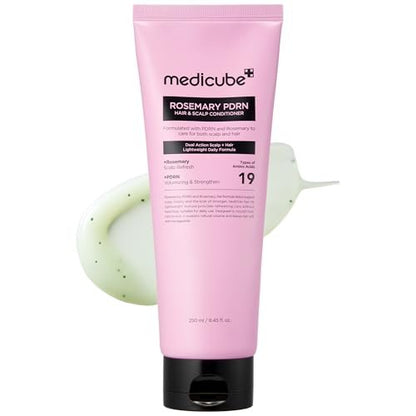medicube Rosemary PDRN Scalp to Strand Nourishing Conditioner – Leichte Pflege für trockenes, feines und schwaches Haar | Aminosäuren für Stärke und Geschmeidigkeit | Koreanische Haarpflege, 250 ml