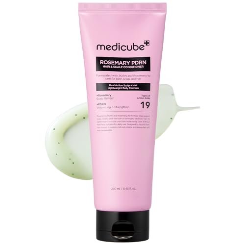 medicube Rosemary PDRN Scalp to Strand Nourishing Conditioner – Leichte Pflege für trockenes, feines und schwaches Haar | Aminosäuren für Stärke und Geschmeidigkeit | Koreanische Haarpflege, 250 ml