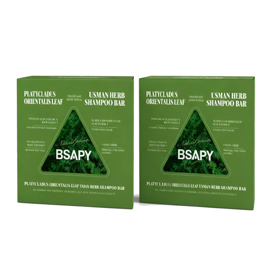 BSAPY Anti-Haarausfall Shampoo Bar – DHT-Blocker mit Polygonum, Ginseng & Teebaumöl, stärkt die Wurzeln, reduziert Haarausfall, für dünner werdendes Haar, pflanzliche Haarwuchsseife 120g *2