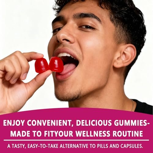 Yalei Rote-Bete-Gummis für Blutdruck | Zuckerfrei | Rote-Bete-Präparat mit 1000 mg Rote Bete, 1000 mg Traubenkernextrakt & 200 mg CoQ10 | Vegan, Nicht-GMO | Erdbeergeschmack