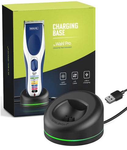 Ersatz-Ladestation für Wahl Color Pro Kabelloser Haarschneider & Trimmer (Modell 9649P) – USB-betriebene Dockingstation mit Lichtanzeige (Schwarz)