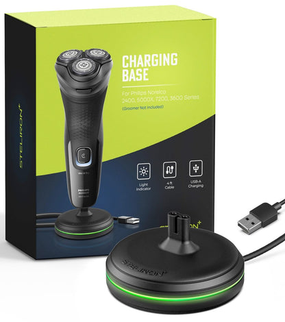 Ladestation für Philips Norelco Rasierer der Serien 2400, 5000X, 7200, 3600 – Ladegerät mit LED-Anzeige und USB-Kabel, kompatibel mit Modellen X3001, X5006, S7887 und S3243