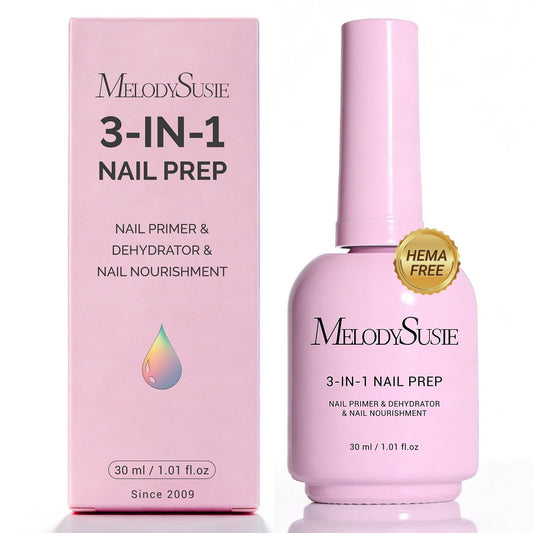 MelodySusie 30 ml Nagelhaut-Entferner & Primer – 3-in-1 HEMA-freie, säurefreie, pflegende Nagelvorbereitung für Acryl- & Gelnägel, Nagelverdickungslösung