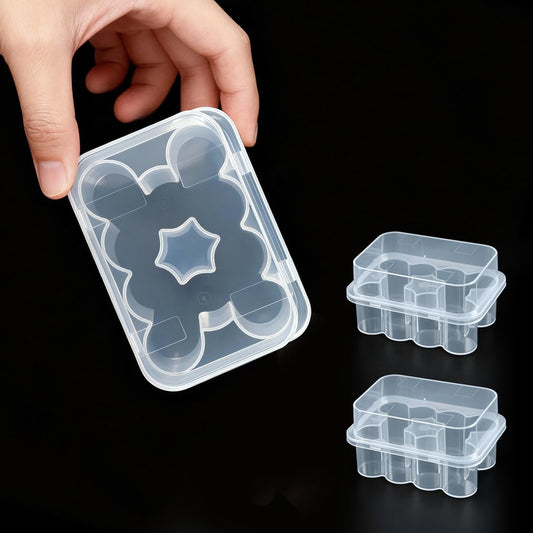 KBVASOTZ 2er-Pack 3ml Peptid-Vial-Organizer für Kühlschrank - 2x10 Fächer stapelbare Kunststoffbox, sichere Aufbewahrung für Insulin, Semaglutid, Diabetesbedarf