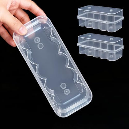 KBVASOTZ 2er-Pack 10-mL-Fläschchen-Organizer für Kühlschrank - 2x10 Fächer stapelbare Kunststoff-Aufbewahrungsbox, kühlschrank- und gefrierschrankgeeignet für Insulin, Peptide, Semaglutid & Diabetesbedarf